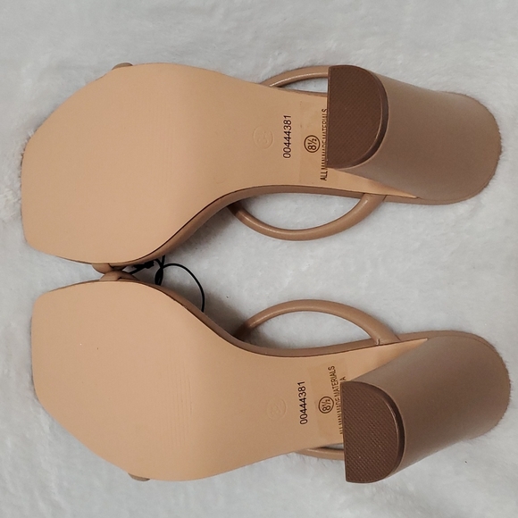 NWOT OLIVIA Ferguson Open toe block high-heel sandal 8.5 Tan (Ss19) - Picture 5 of 9